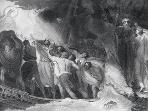 La Tempête, Acte I, Scène I, gravé par B. Smith, 1797 - George Romney